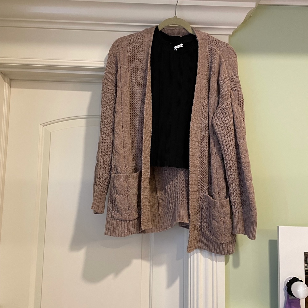 Iight brown cardigan